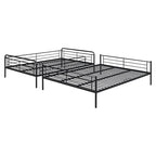 Lit superposé en métal blanc, taille extra-large double au-dessus de la reine, 2 personnes