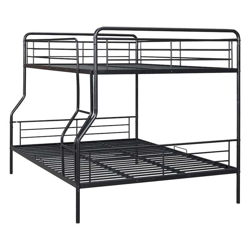 Lit superposé en métal blanc, taille extra-large double au-dessus de la reine, 2 personnes