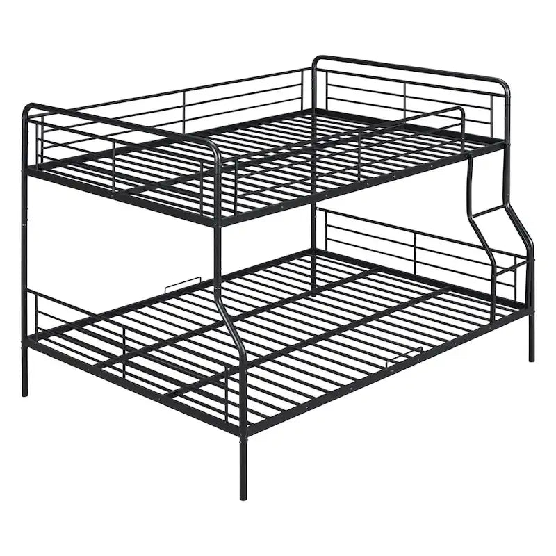 Lit superposé en métal blanc, taille extra-large double au-dessus de la reine, 2 personnes