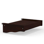 Lit superposé simple en bois massif blanc / gris / expresso avec table de nuit suspendue, 2 couchages