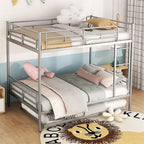 Full Over Full Metal Bunk Bed with Trundle