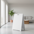 Chevalet de table blanc effaçable à sec, une face, pour 1 utilisateur