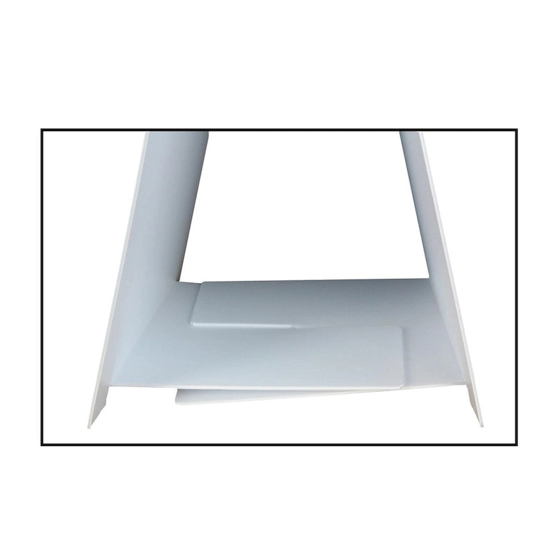 Chevalet de table blanc effaçable à sec, une face, pour 1 utilisateur