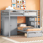 EW Full Over Twin Bunk Bed with Wardrobe