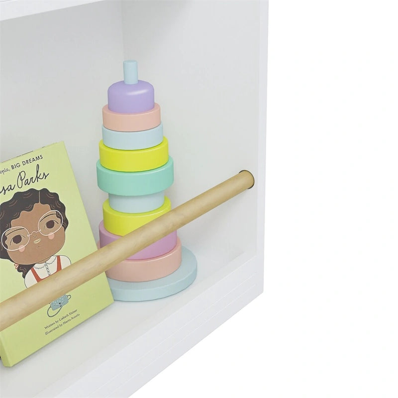 Bibliothèque pour enfants blanche à 3 niveaux, pour un enfant