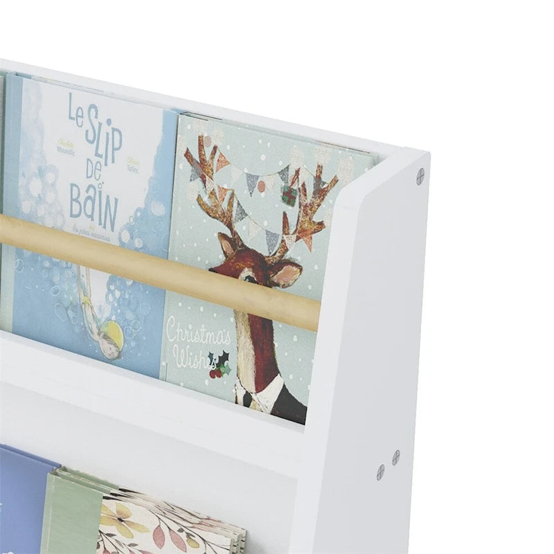 Bibliothèque pour enfants blanche à 3 niveaux, pour un enfant