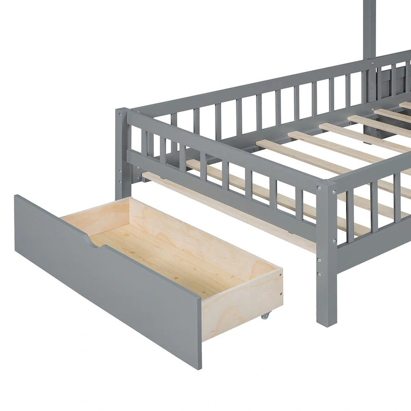 Lit jumeau superposé gris/blanc avec canapé et rangement, éclairage LED, pour 1 personne
