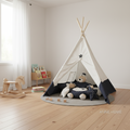 Tente de jeu tipi beige pour 1-2 enfants