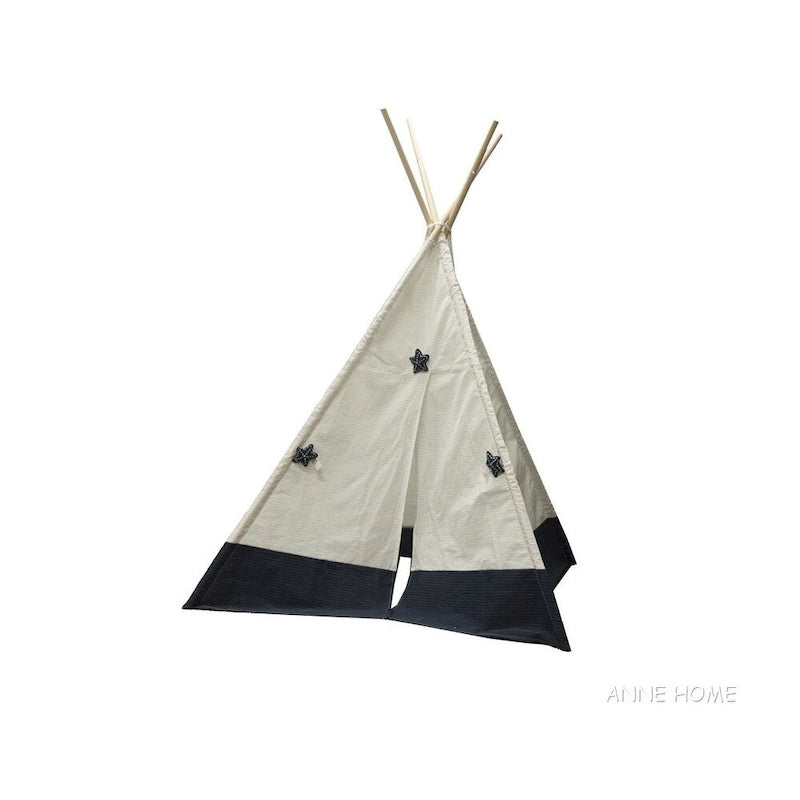 Tente de jeu tipi beige pour 1-2 enfants