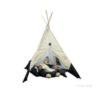 Tente de jeu tipi beige pour 1-2 enfants