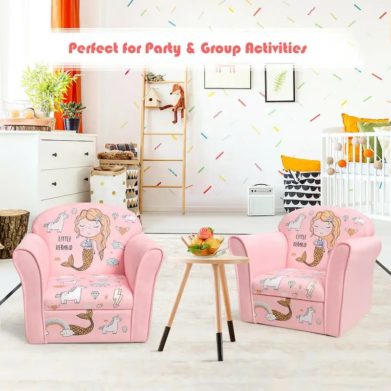 Fauteuil Enfant Rose Sirène pour 1 Enfant (1 à 5 ans)