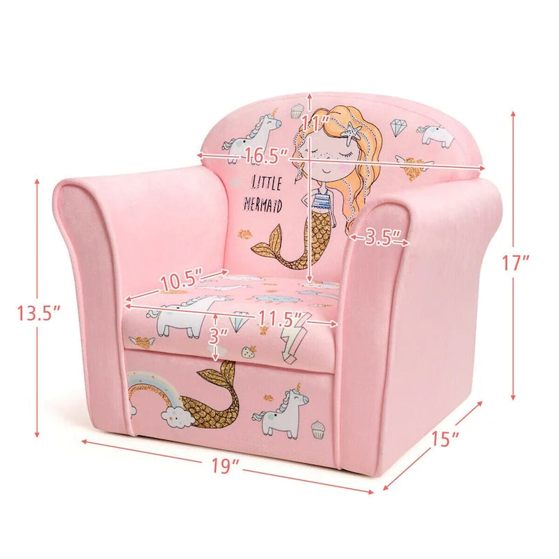 Fauteuil Enfant Rose Sirène pour 1 Enfant (1 à 5 ans)